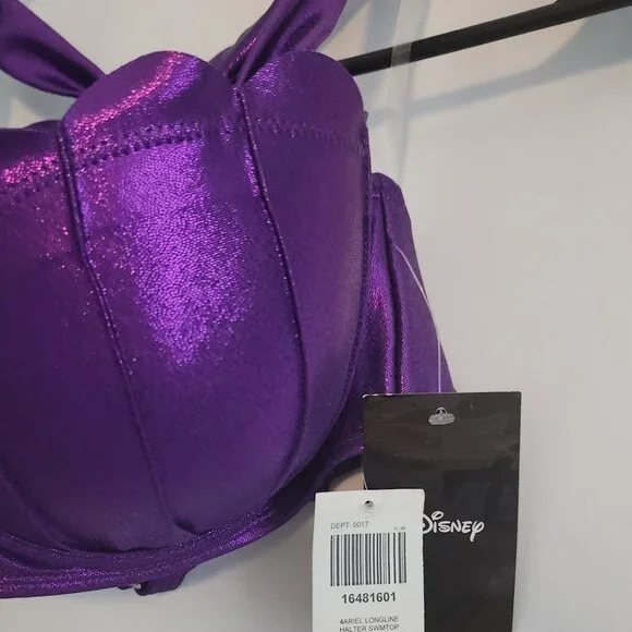 Disney The Little Mermaid Sea Shell Swim Top- BNWT - Picture 3 of 4